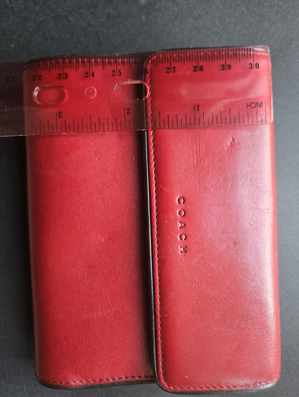 Coach Red Leather Wallet - Picture 9 of 10